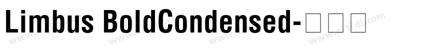Limbus BoldCondensed字体转换